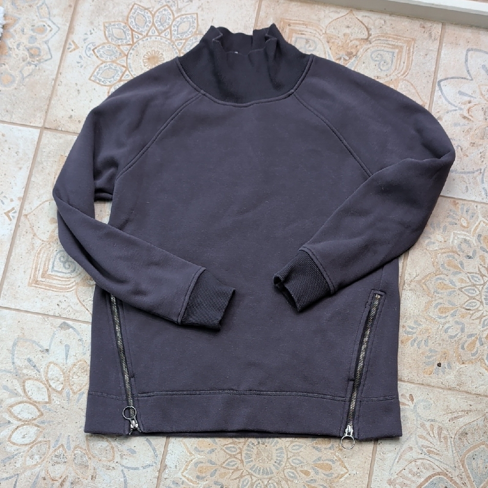 Athleta Cozy Karma Side Zip Pullover - Plum XS